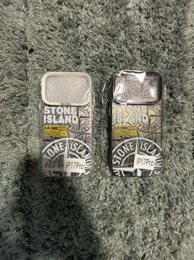 Stone Island Logo Pattern Phone Case for iPhone 17 Pro